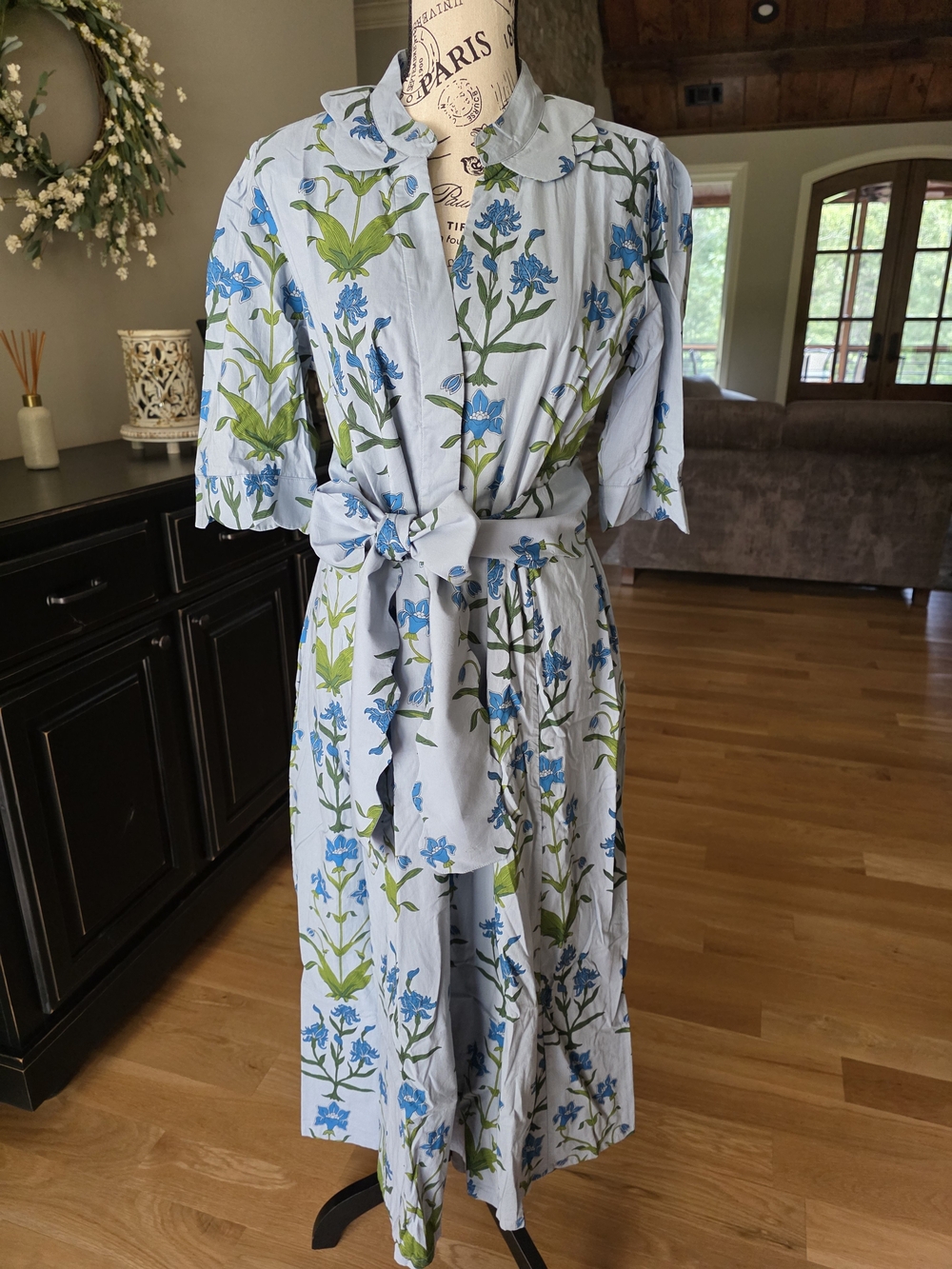 Southern Charm Blue Floral Maxi Dress-NWT